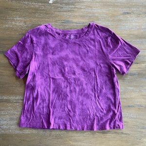 Athleta Cropped T-Shirt Purple